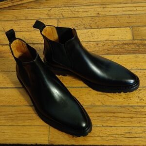 Jack Erwin, Women's Size 8 Black Leather Chelsea Boots